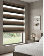 Walnut Zebra Roller Blind