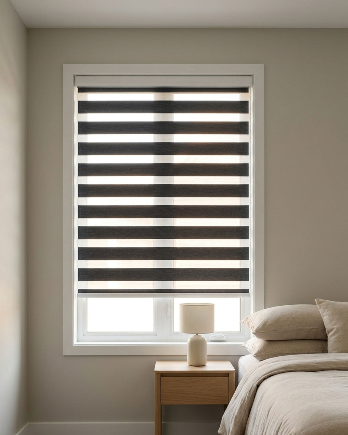Graphite Zebra Roller Blind