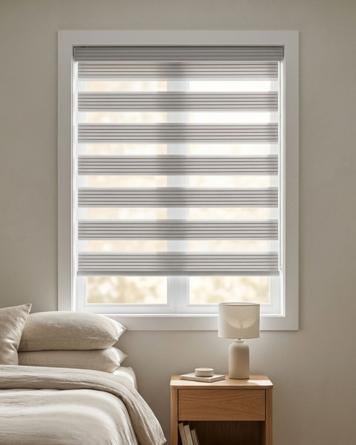 Silver Mist Zebra Roller Blind