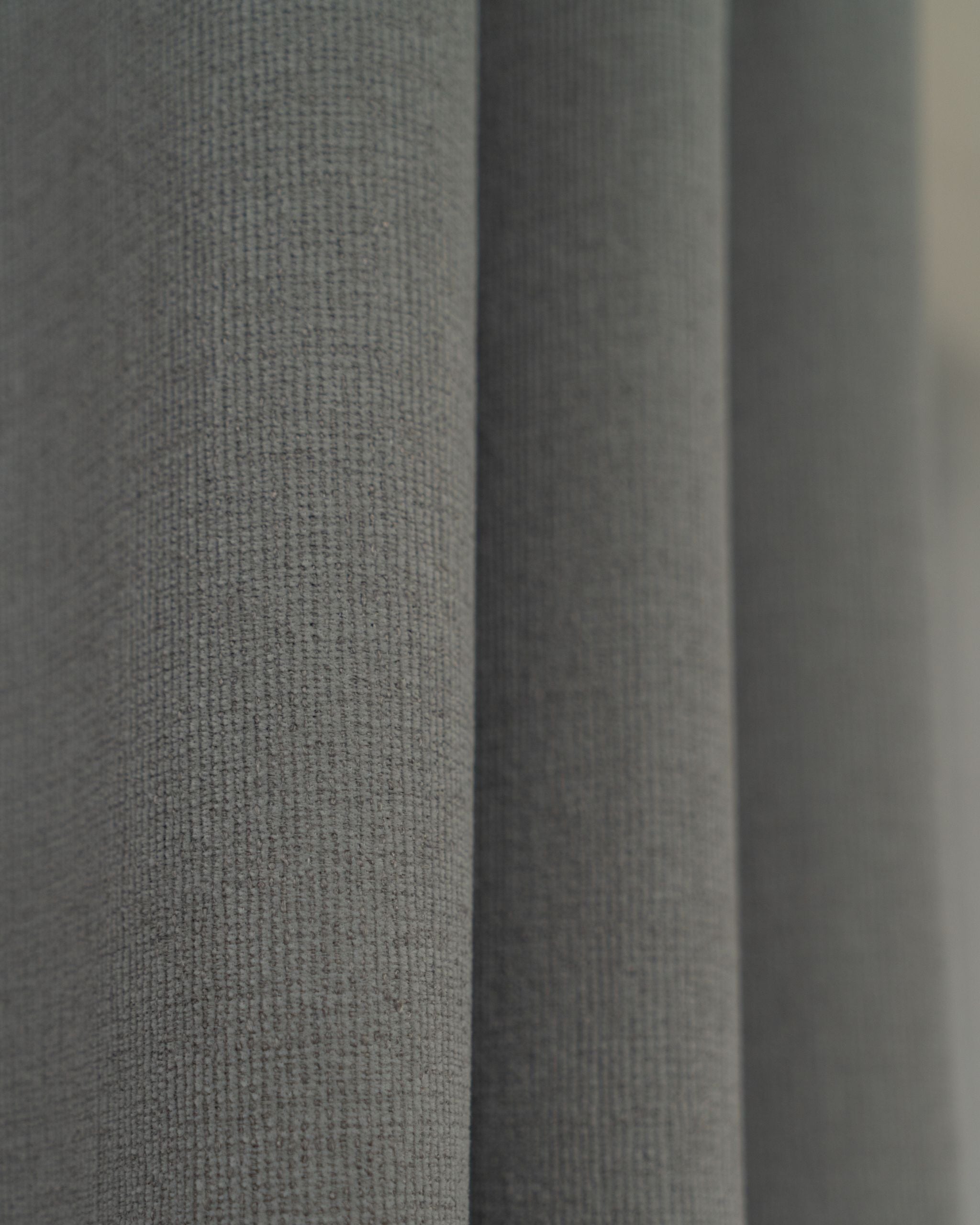 Graphite Signature Weave Curtain