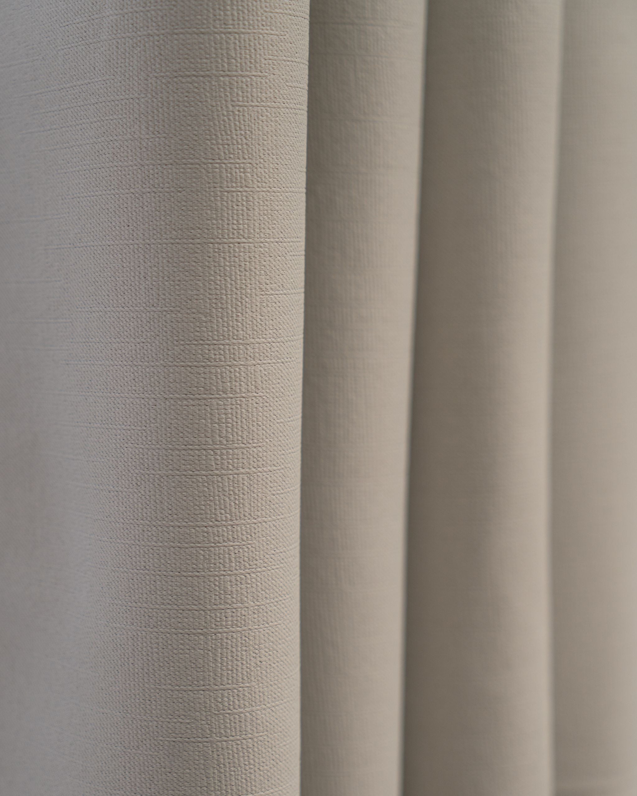 Cream Textured Neutral Curtain
