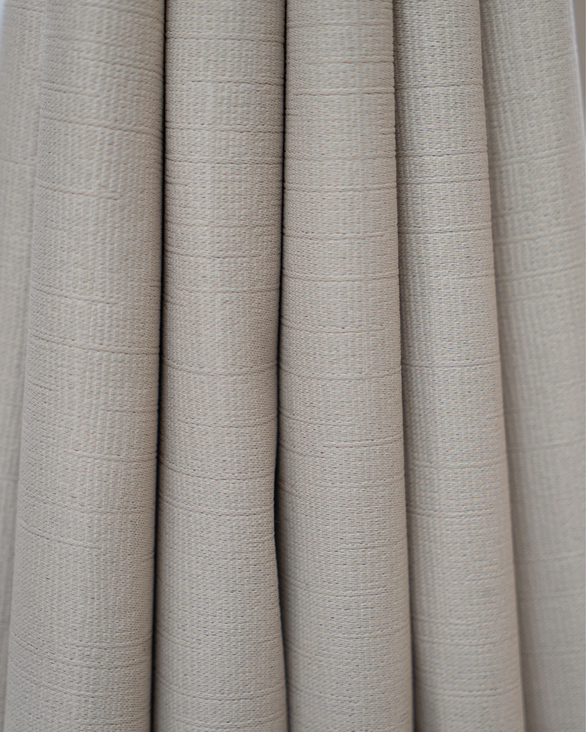 Beige Textured Neutral Curtain