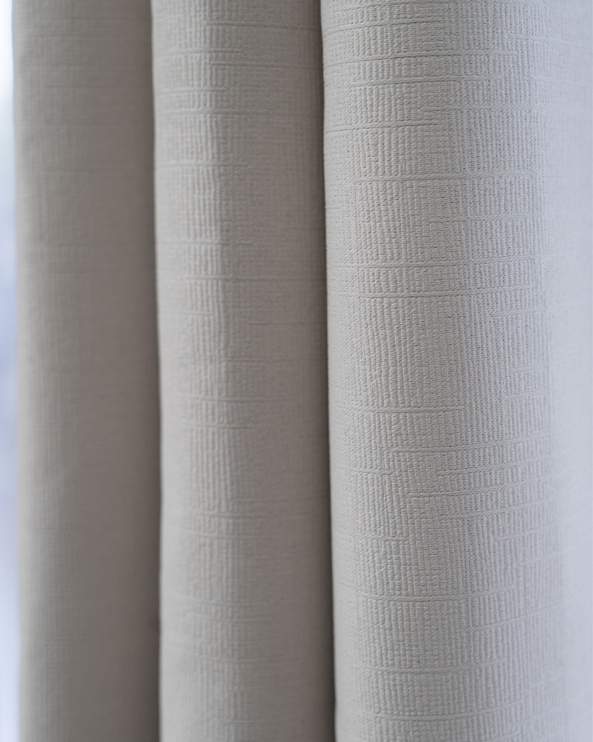 Beige Textured Neutral Curtain