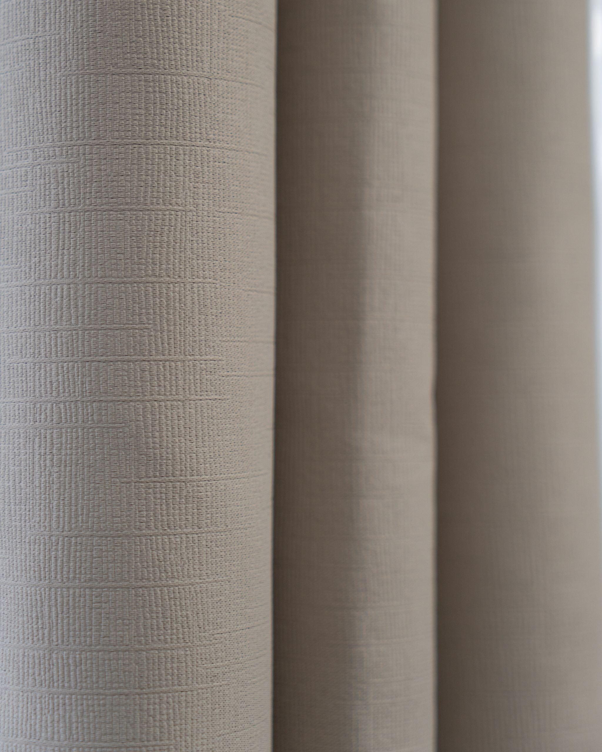 Beige Textured Neutral Curtain