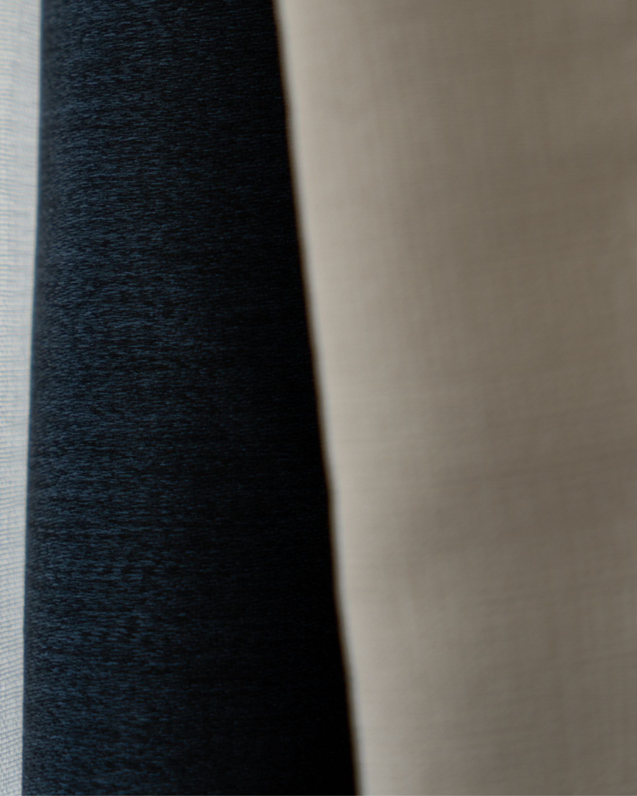 Beige Textured Neutral Curtain