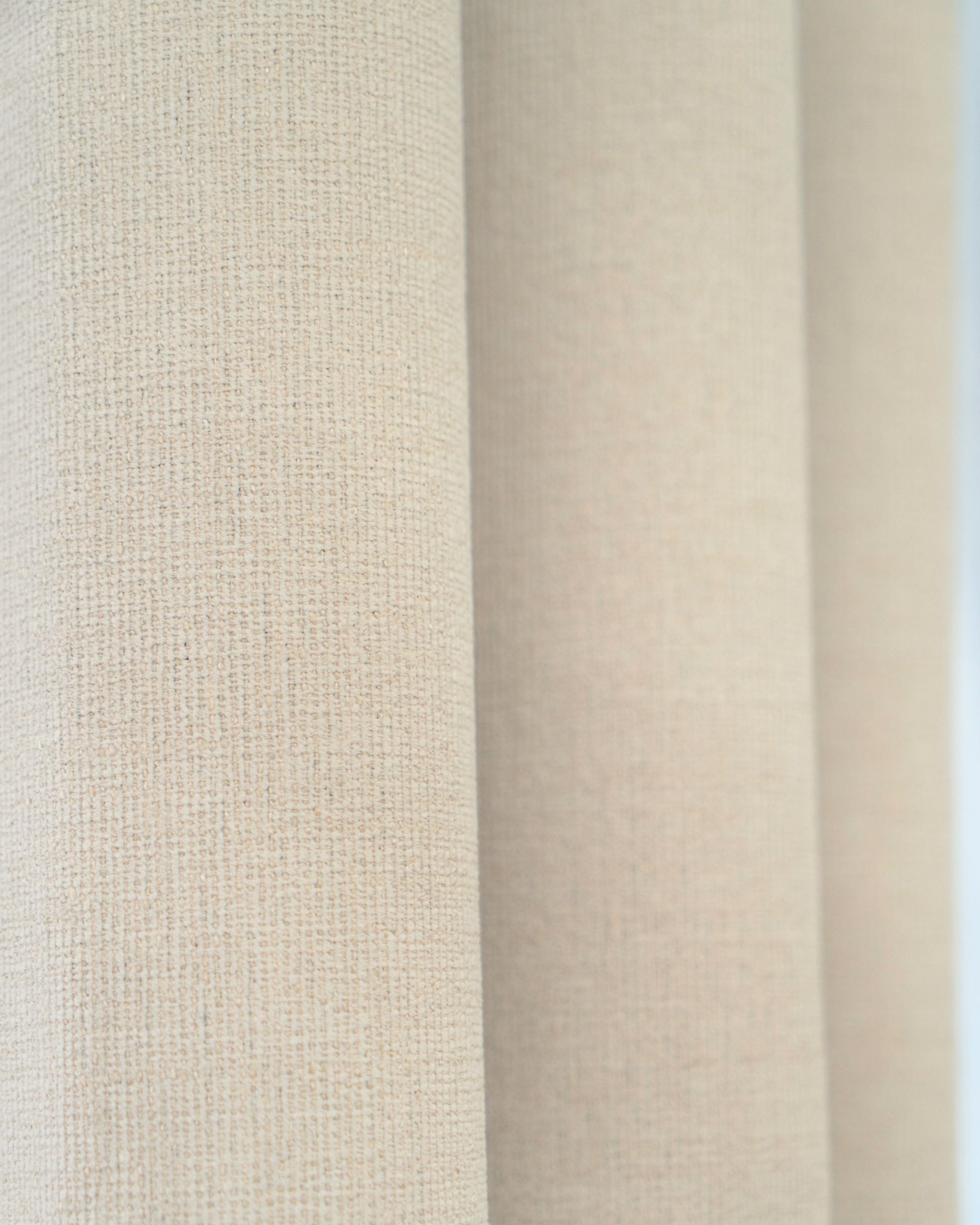 Beige Signature Weave Curtain