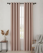 Blush Textured Neutral Curtain