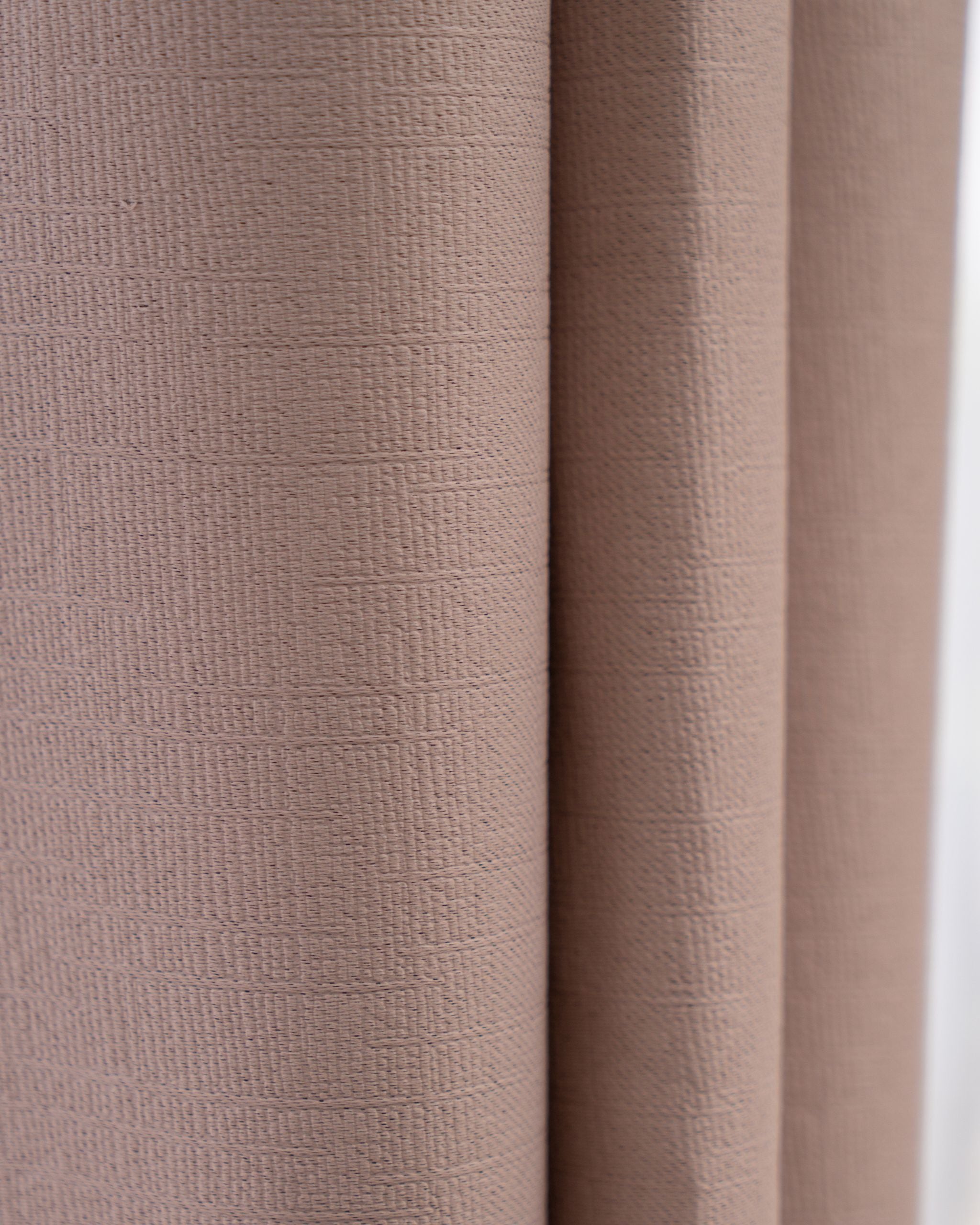Blush Textured Neutral Curtain