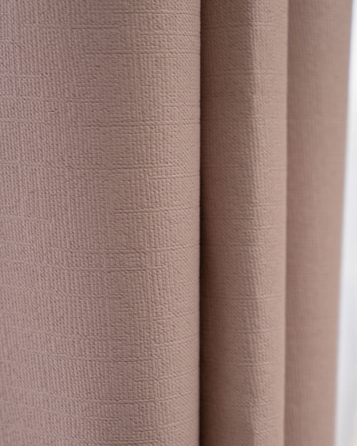 Blush Textured Neutral Curtain