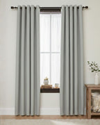 Classic Grey Textured Neutral Curtain
