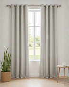 Cream Textured Neutral Curtain