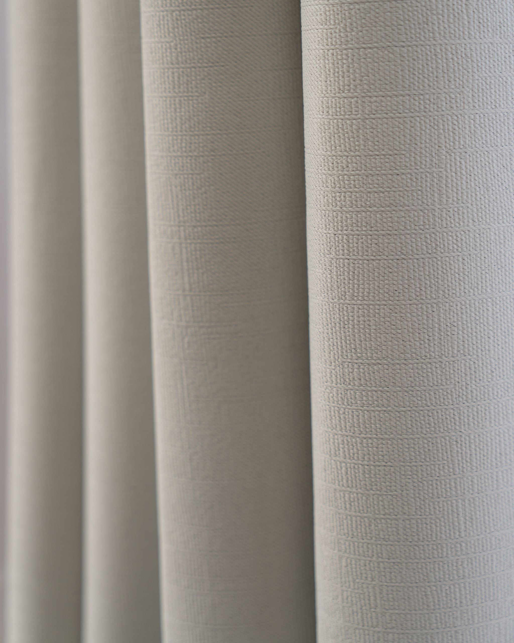 Cream Textured Neutral Curtain