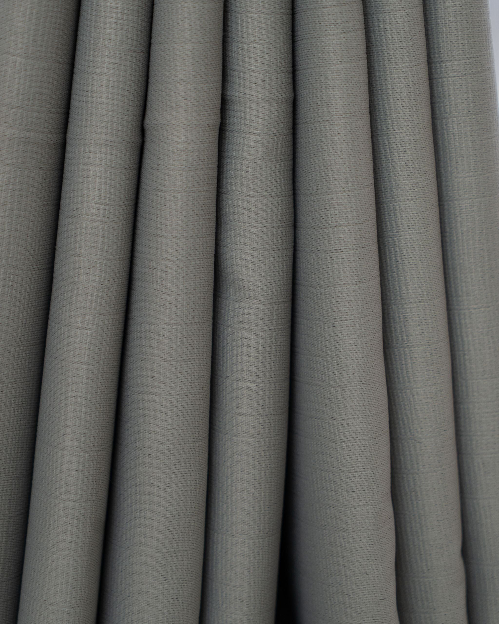 Elephant Grey Textured Neutral Curtain