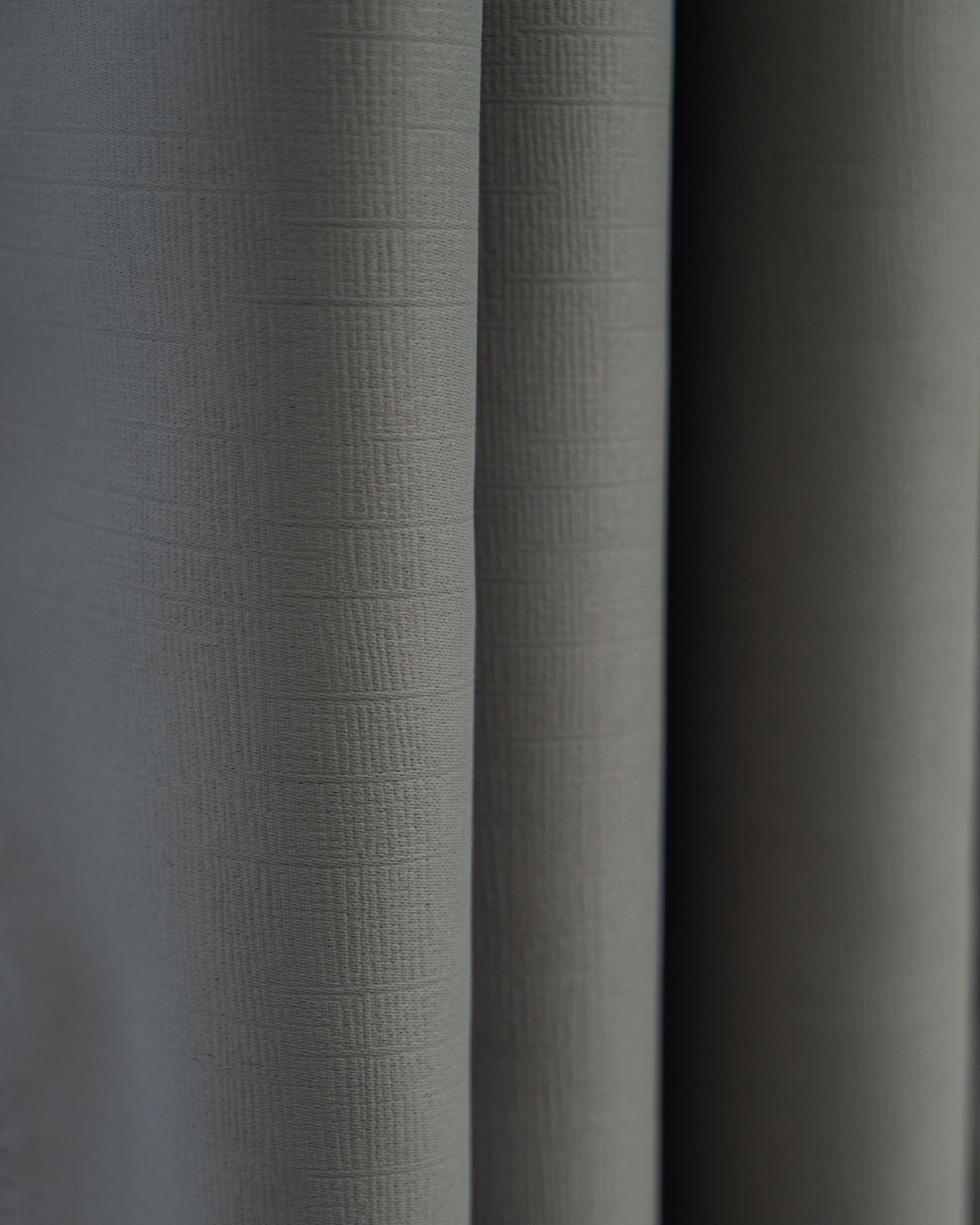 Elephant Grey Textured Neutral Curtain