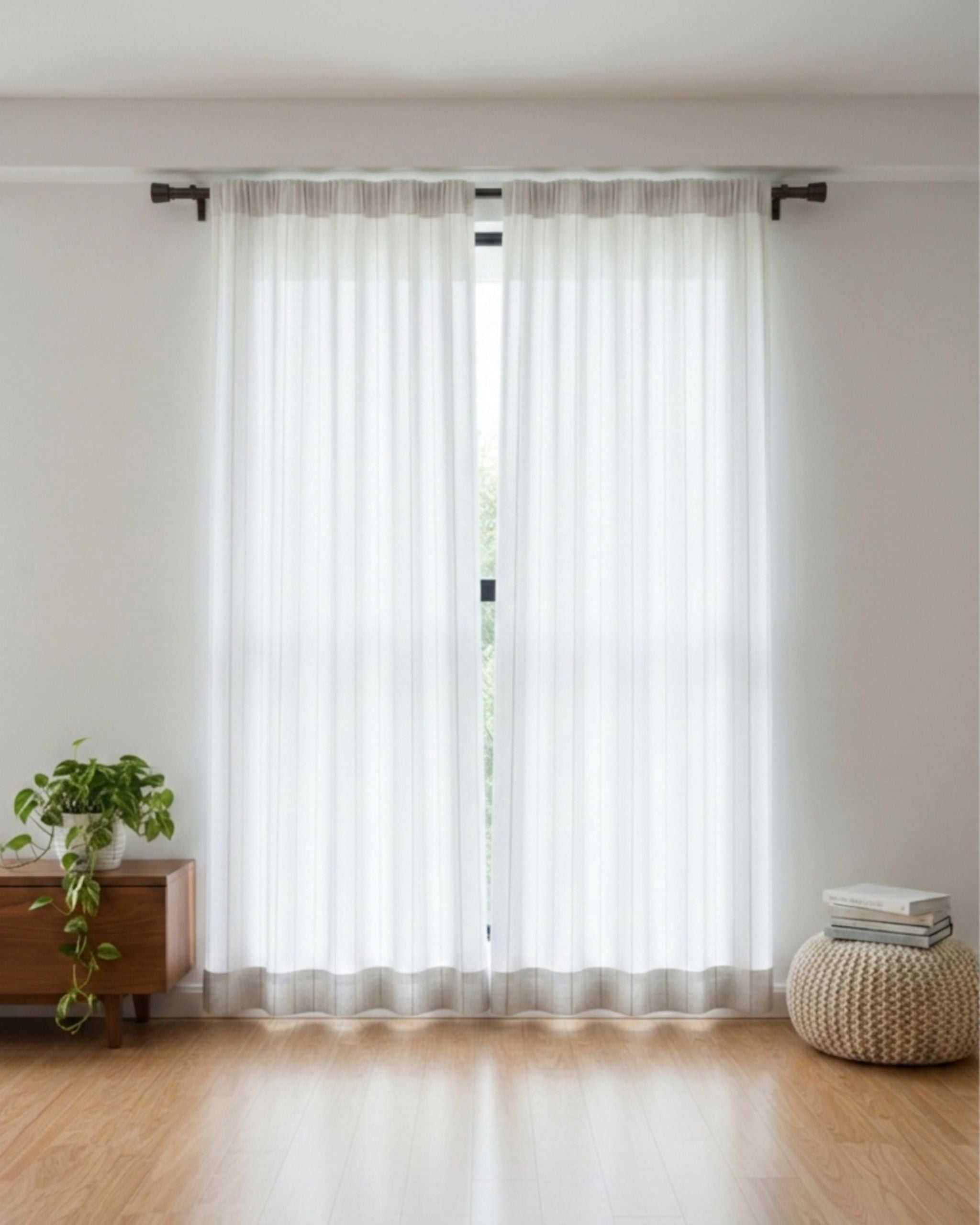 Gold Line Sheer Curtain