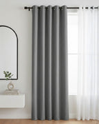 Graphite Signature Weave Curtain