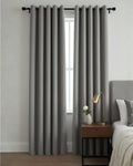 Graphite Signature Weave Curtain