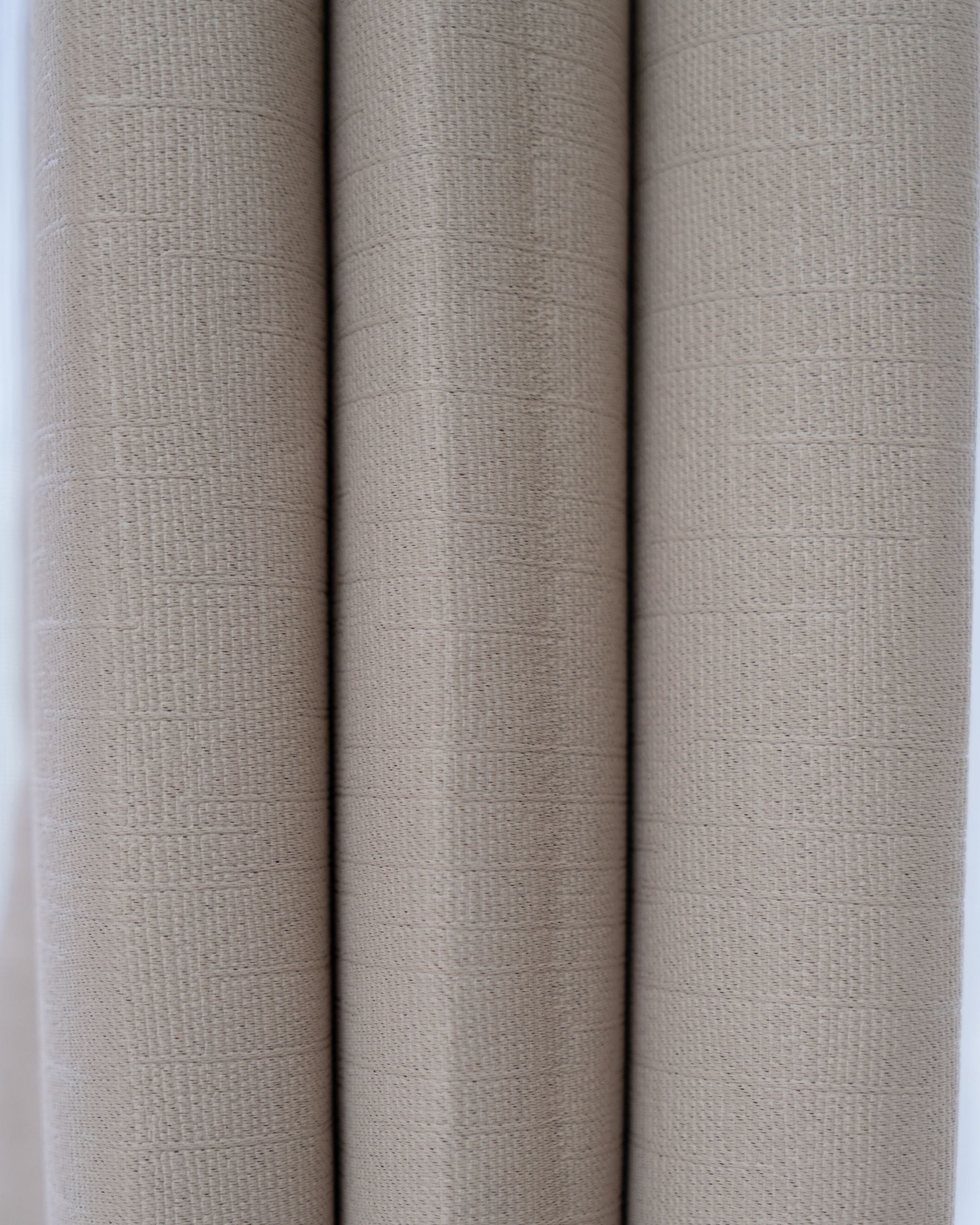 Light Brown Textured Neutral Curtain