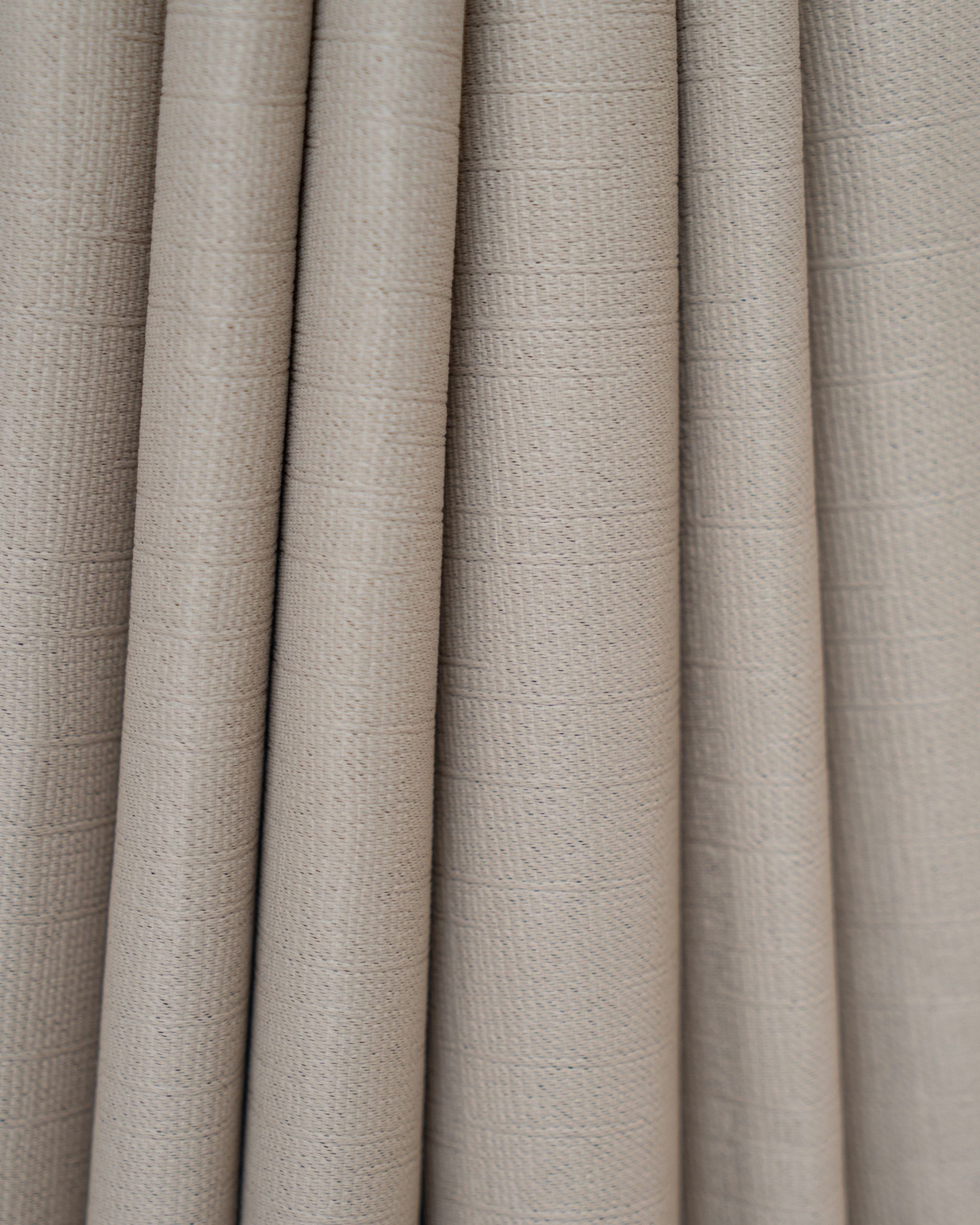 Light Brown Textured Neutral Curtain