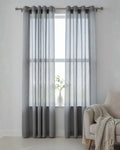 Mist Grey Loom Sheer Curtain
