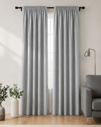 Mistline Light Grey Signature Weave Curtain