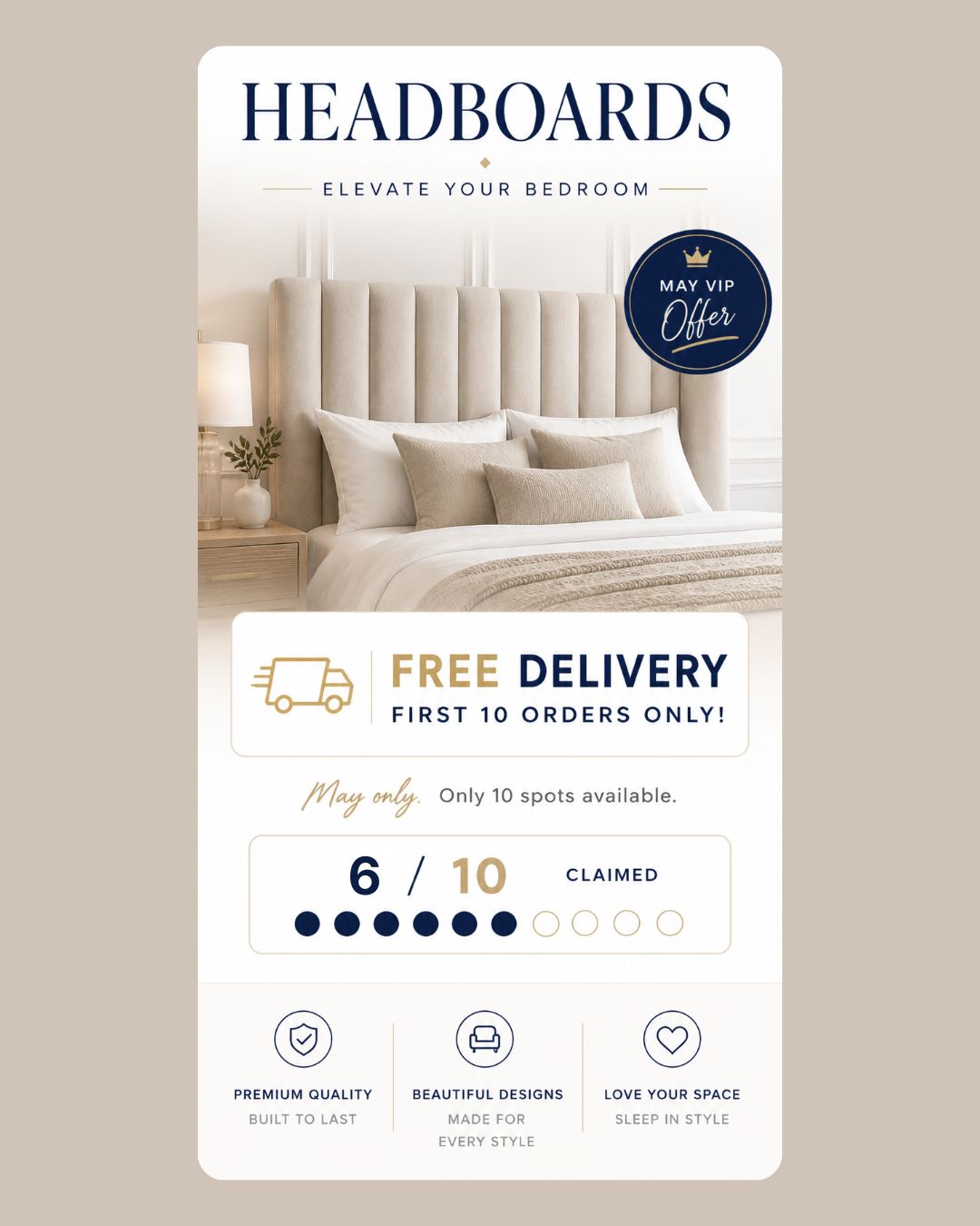 May Headboard Promotion