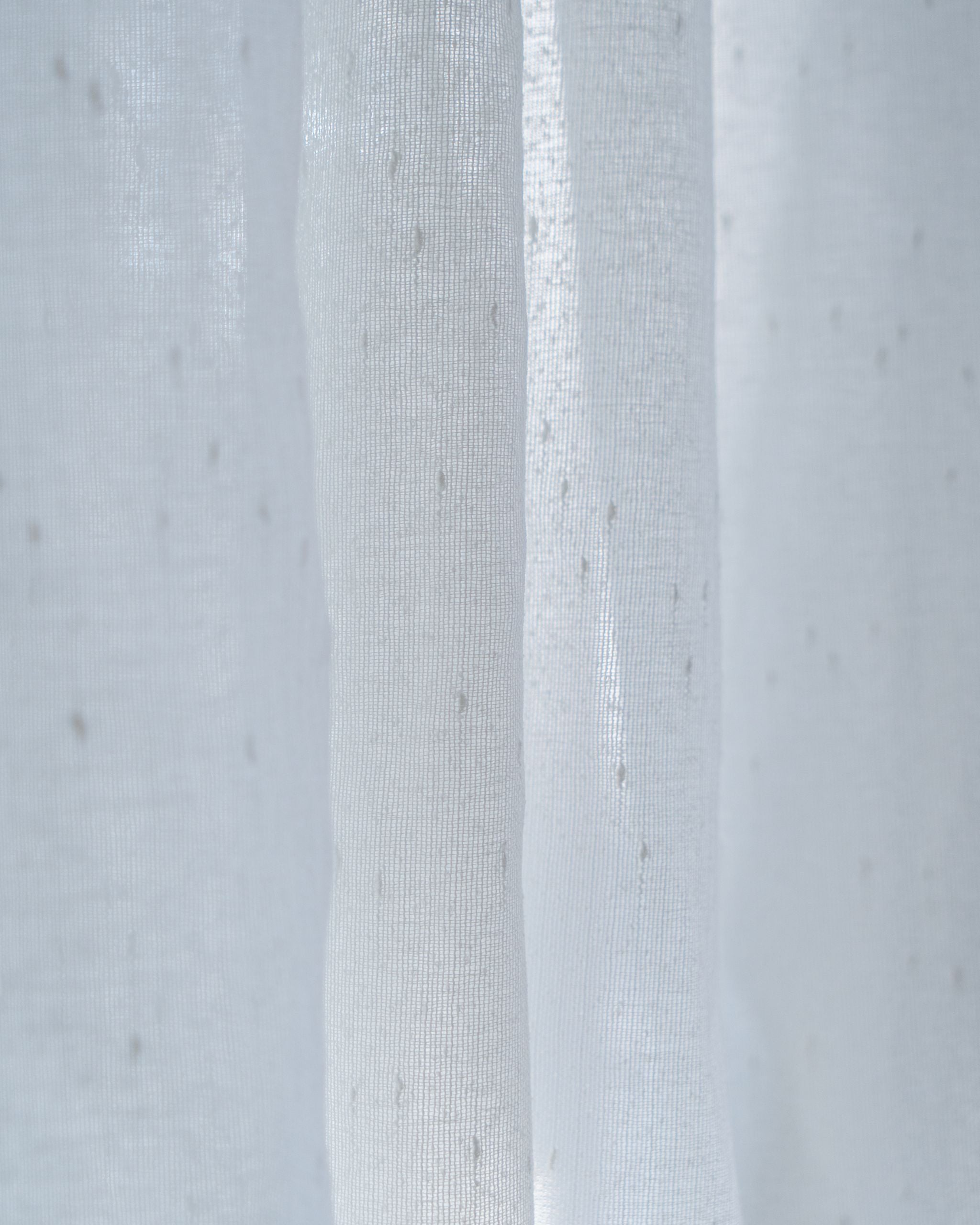 Pure White Fleck Sheer Curtain