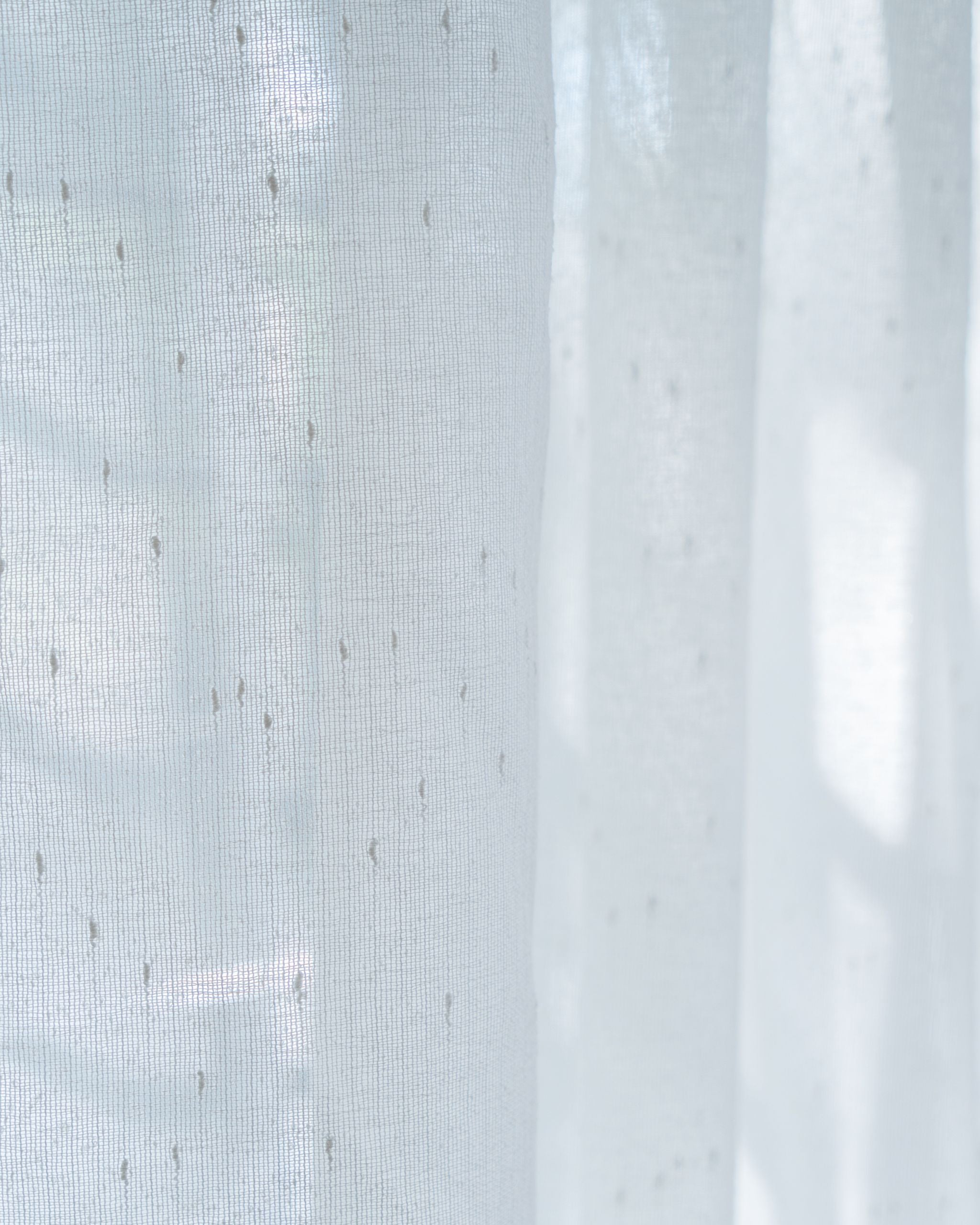 Pure White Fleck Sheer Curtain