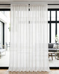 Pure White Fleck Sheer Curtain