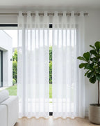 Pure White Loom Sheer Curtain