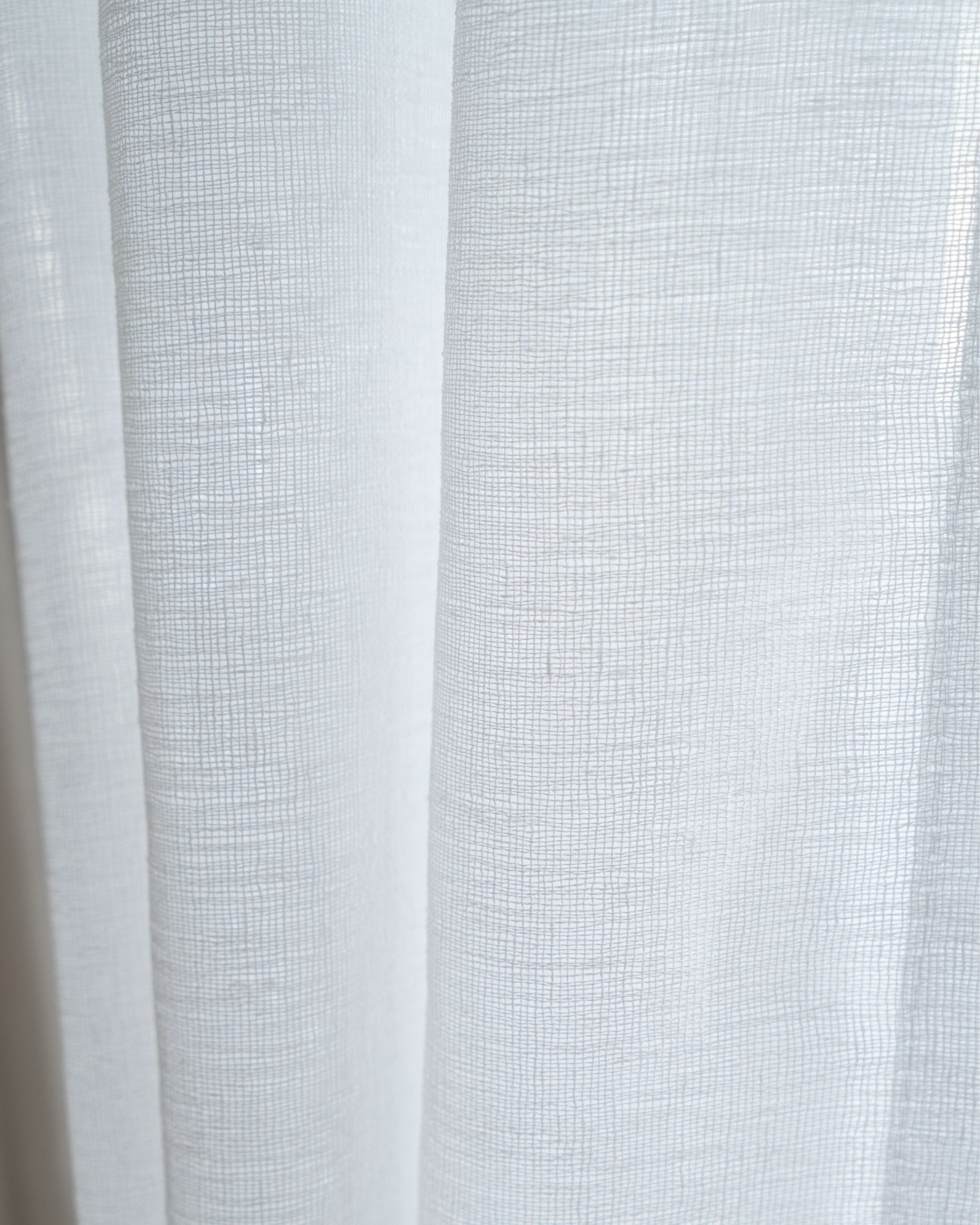 Pure White Loom Sheer Curtain