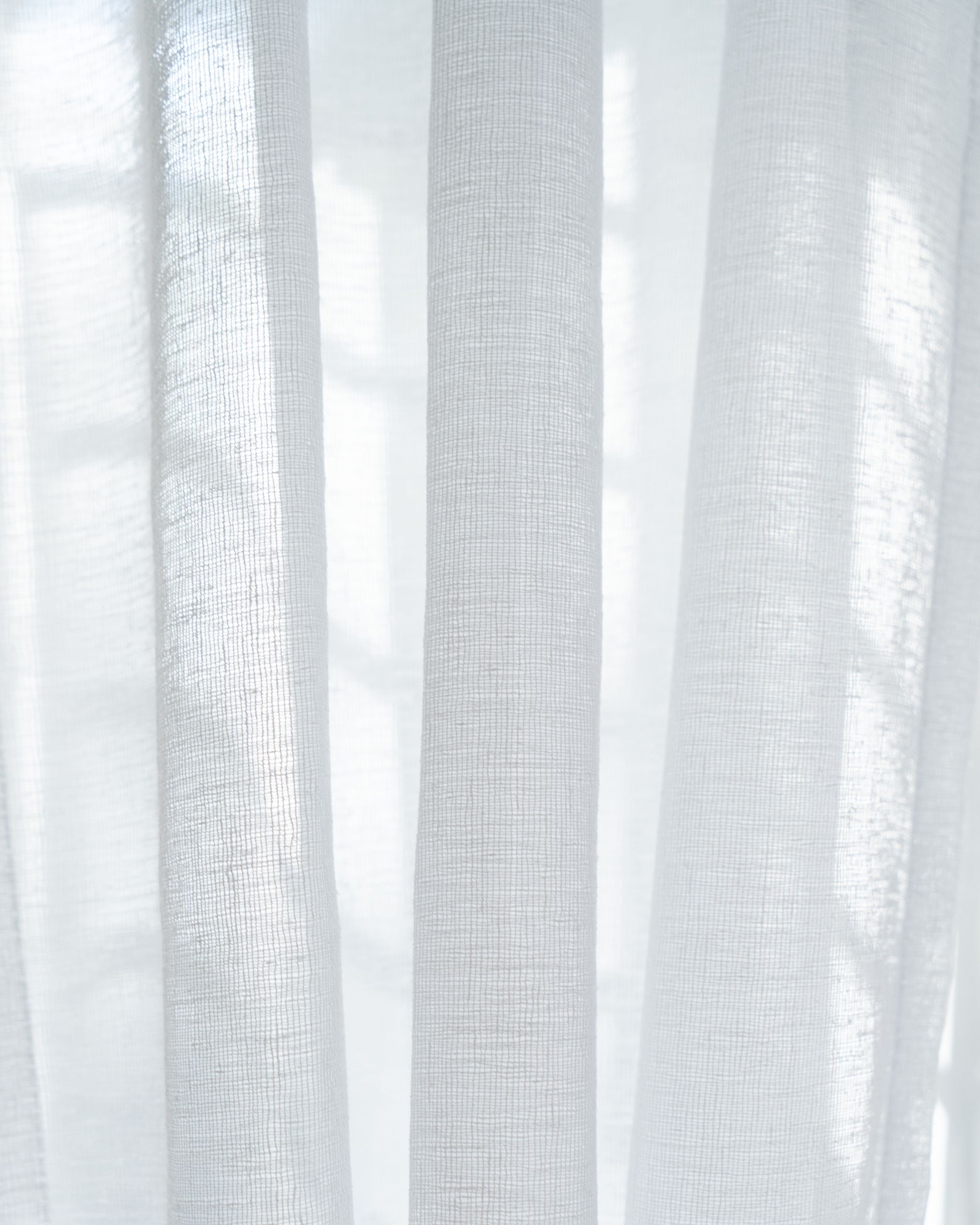 Pure White Loom Sheer Curtain