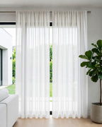 Pure White Loom Sheer Curtain