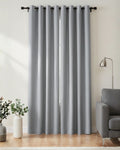 Silver-Thread Light Grey Signature Weave Curtain