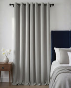 Silver-Thread Light Grey Signature Weave Curtain