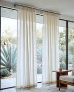 Soft Cream Loom Sheer Curtain