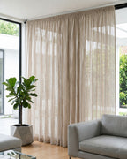 Warm Sand Loom Sheer Curtain