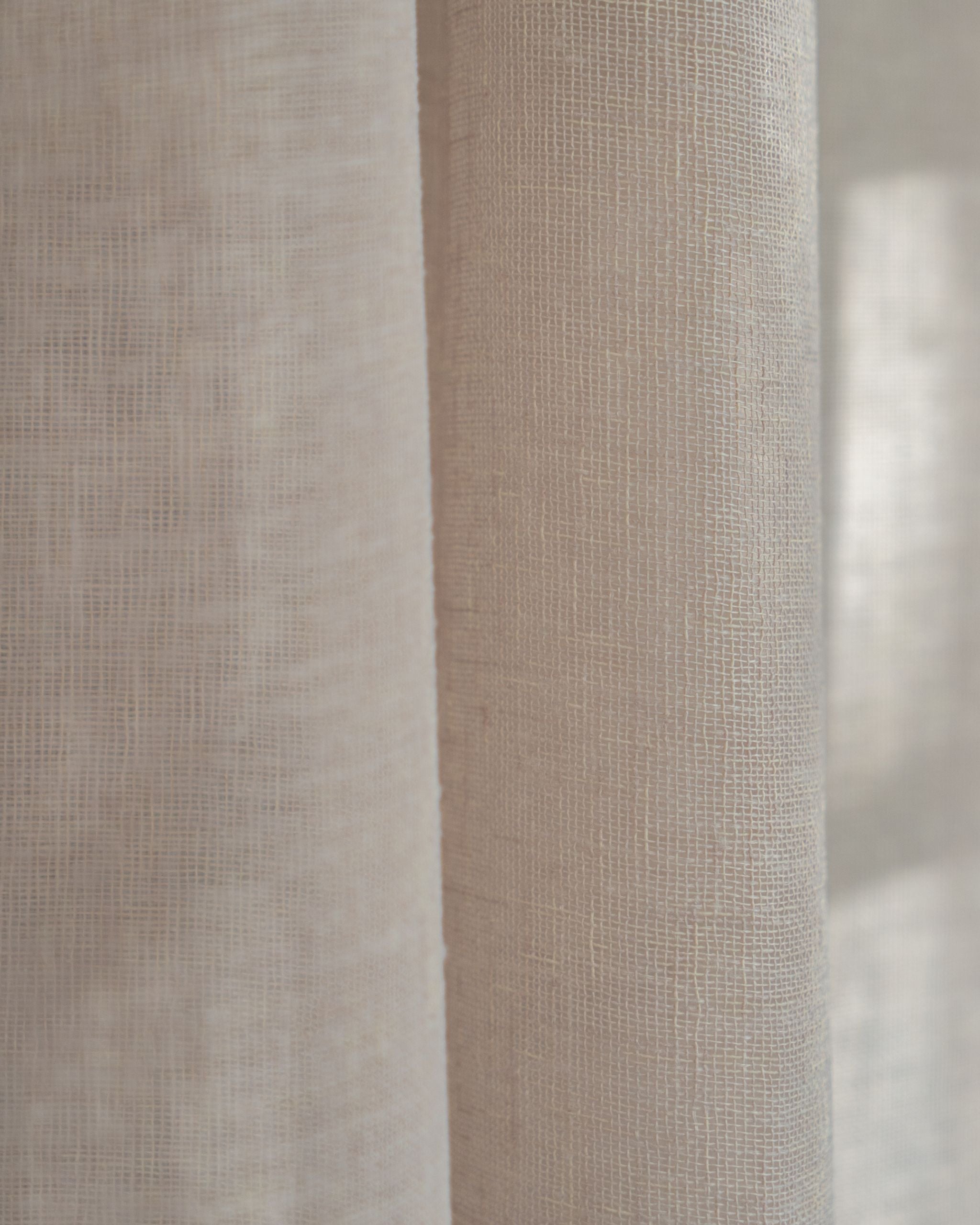 Warm Sand Loom Sheer Curtain