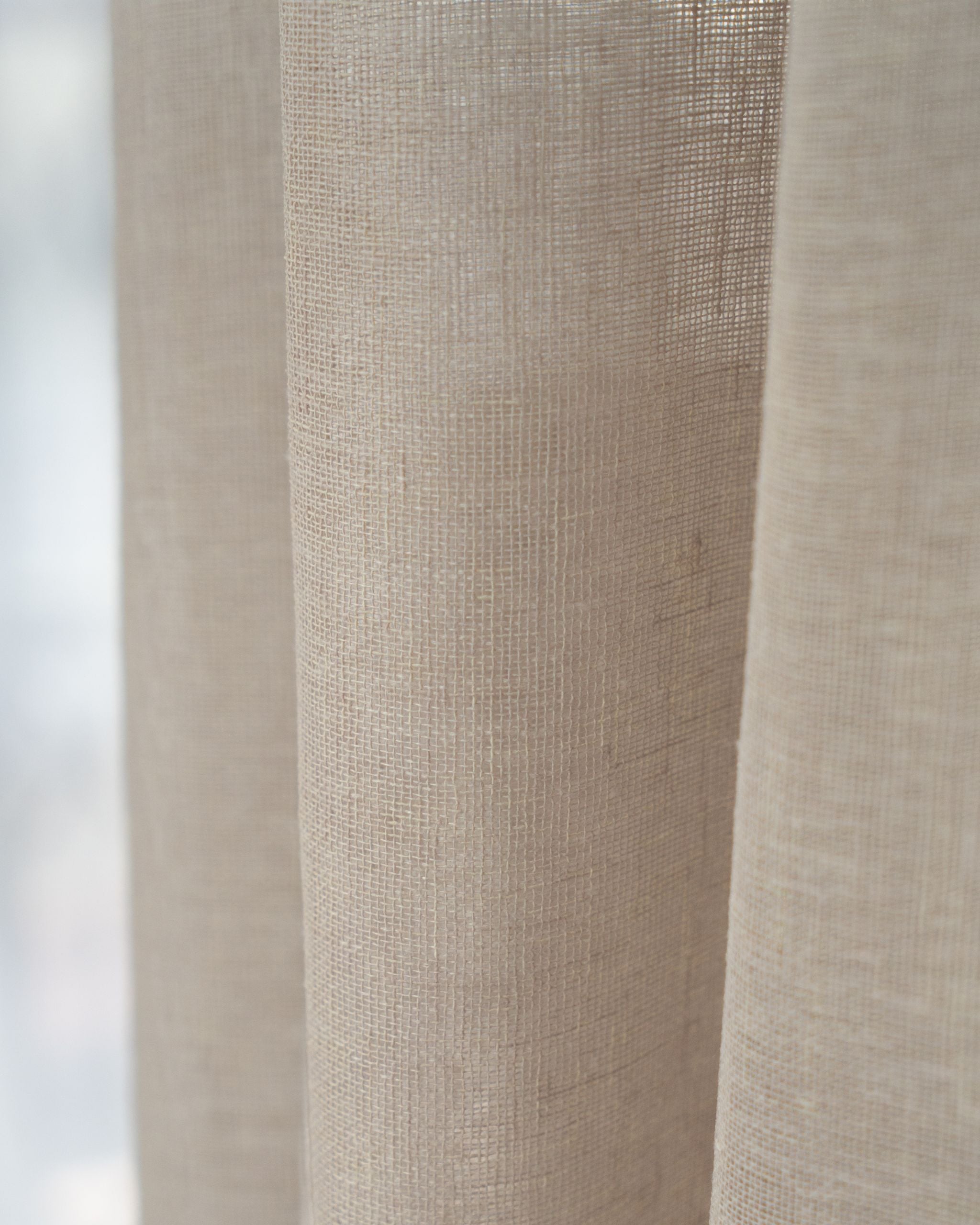 Warm Sand Loom Sheer Curtain