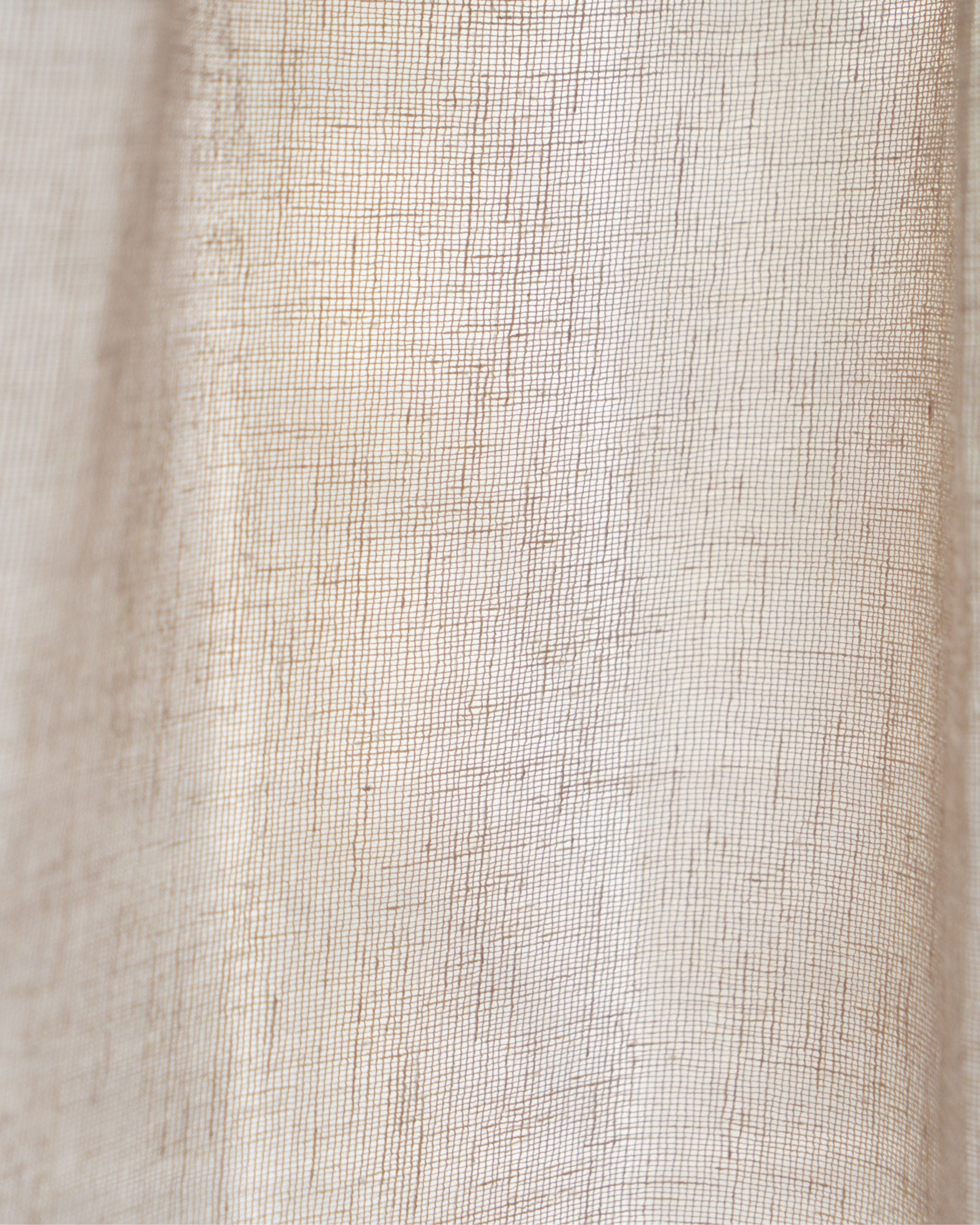 Warm Sand Loom Sheer Curtain