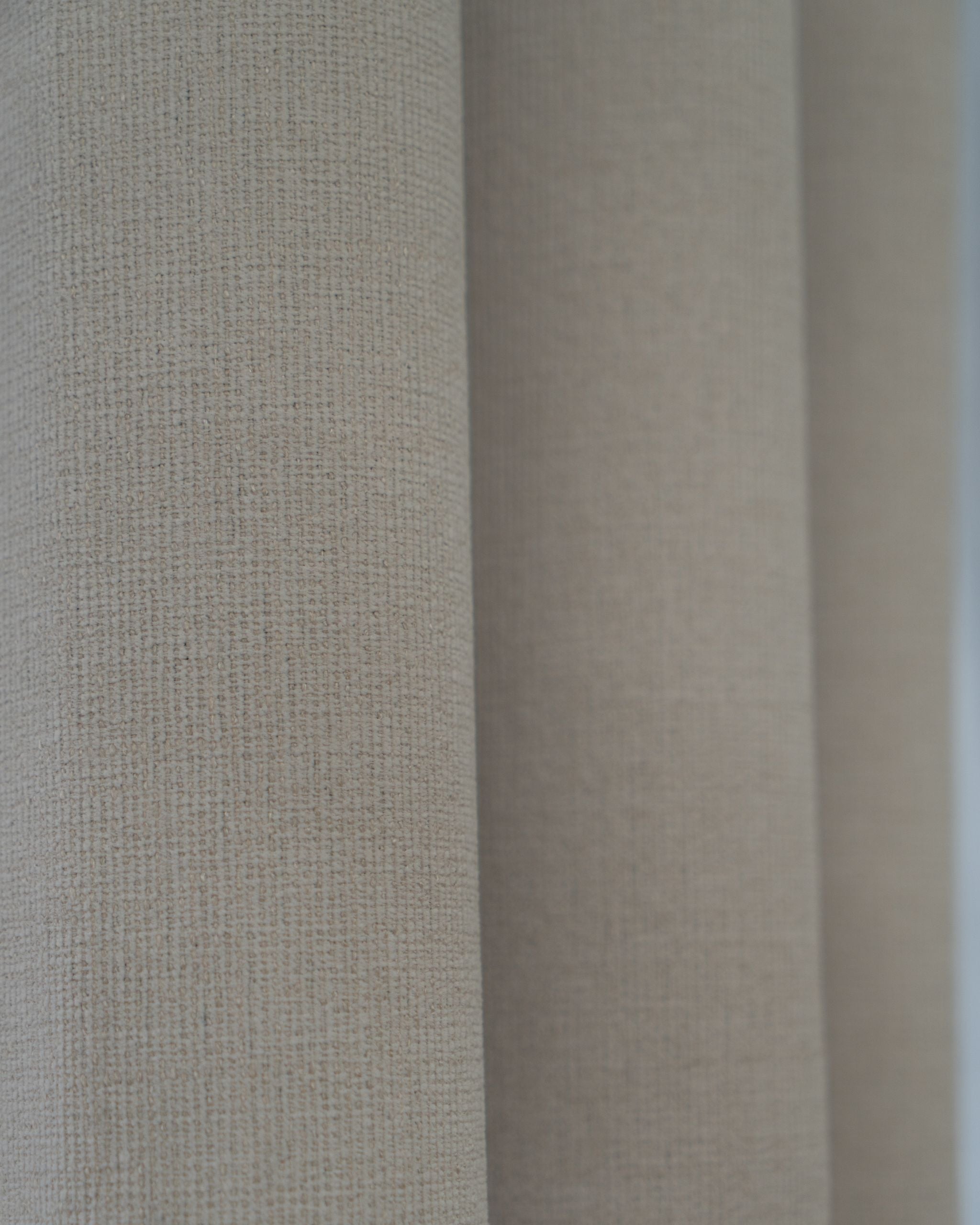 Beige Signature Weave Curtain