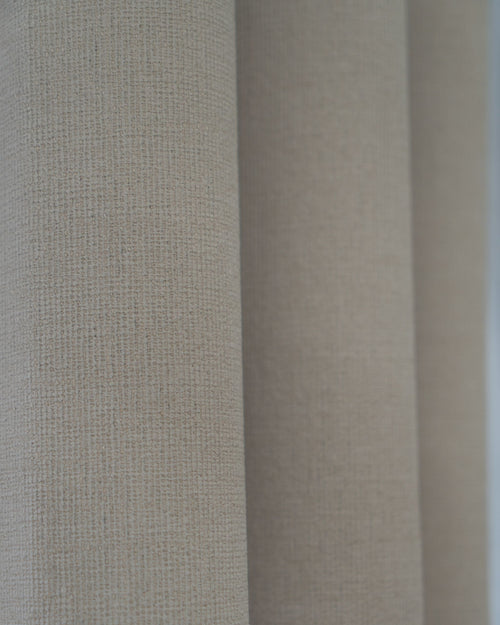 Beige Signature Weave Curtain