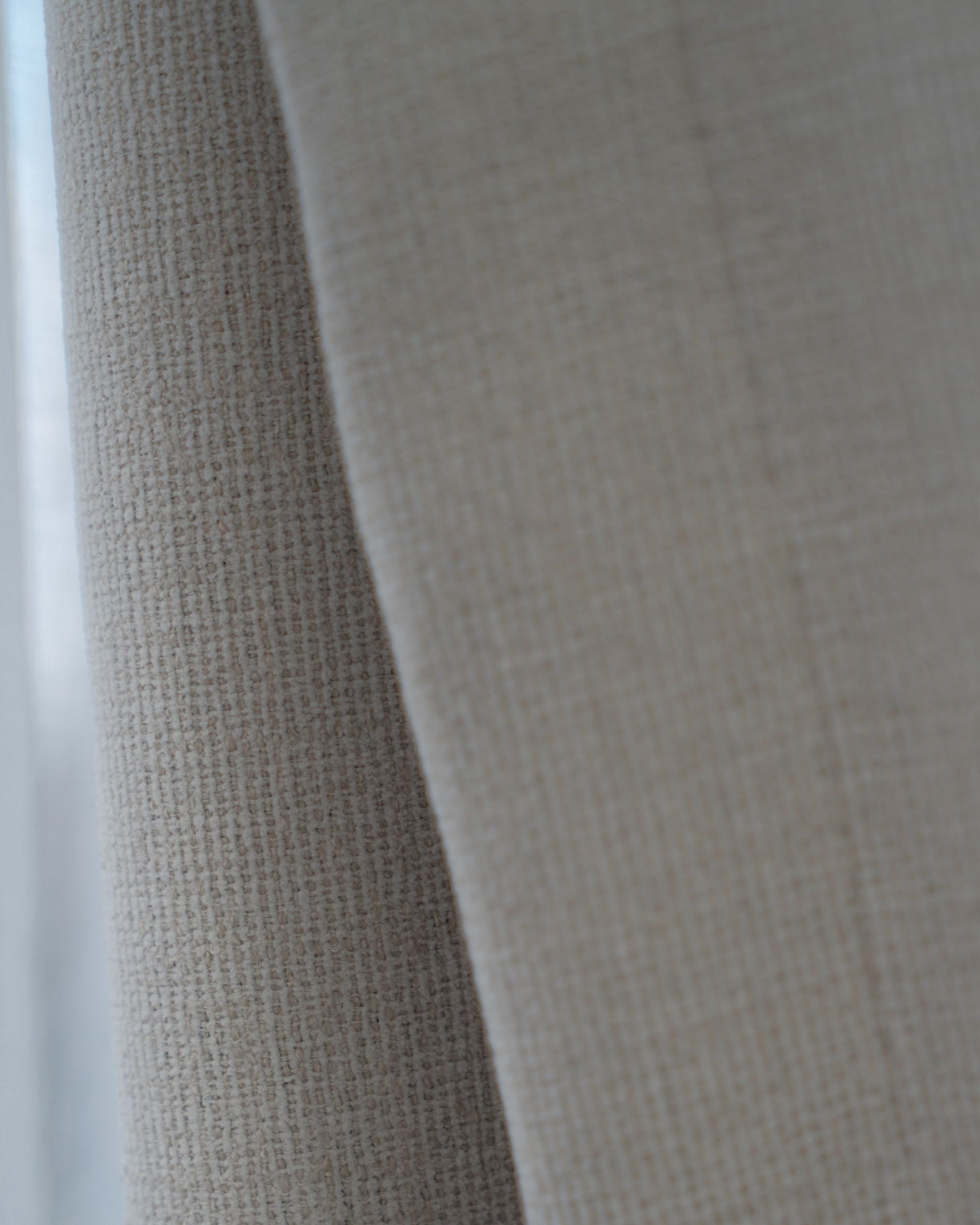 Beige Signature Weave Curtain